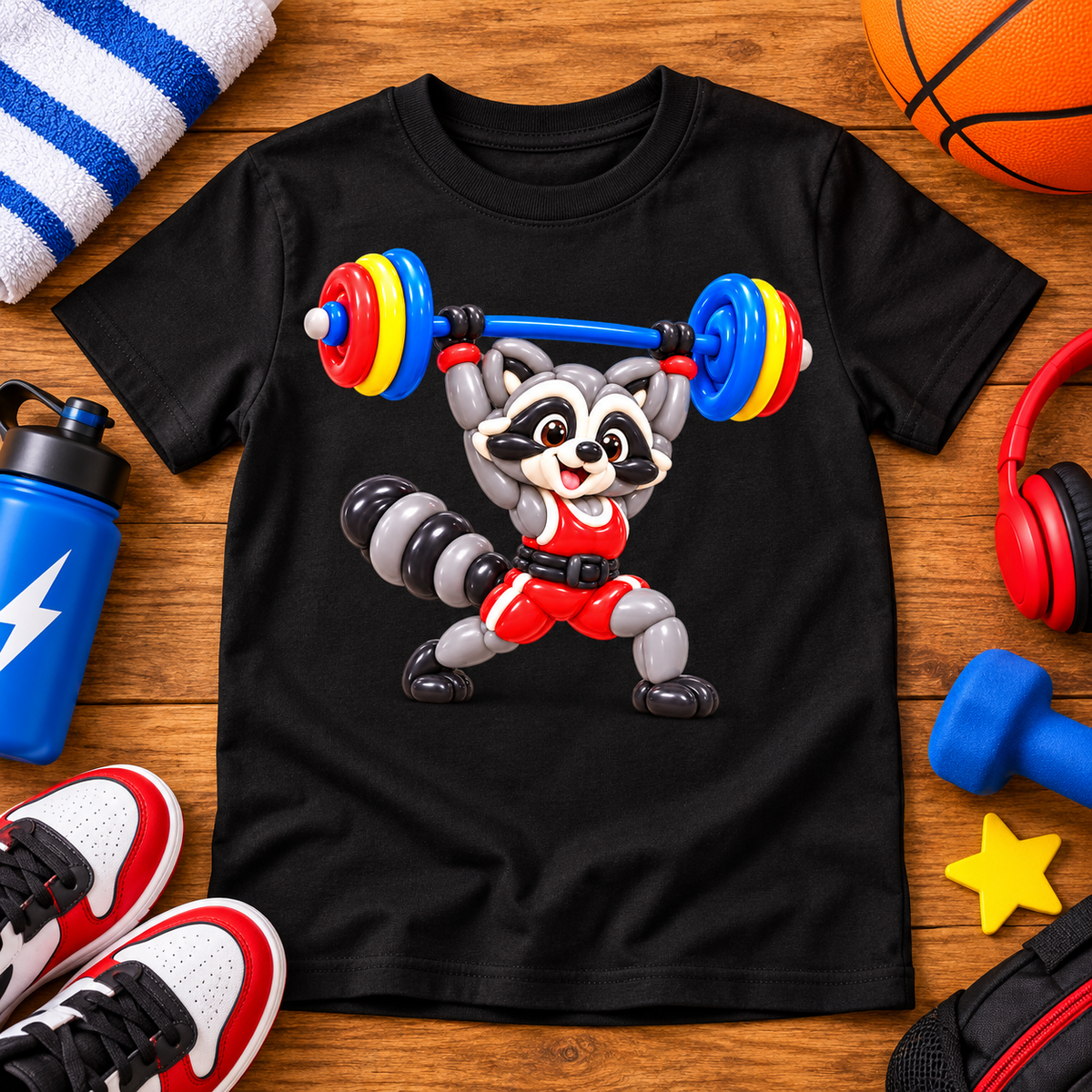 Tiny but Mighty Raccoon Balloon Tee – Youth