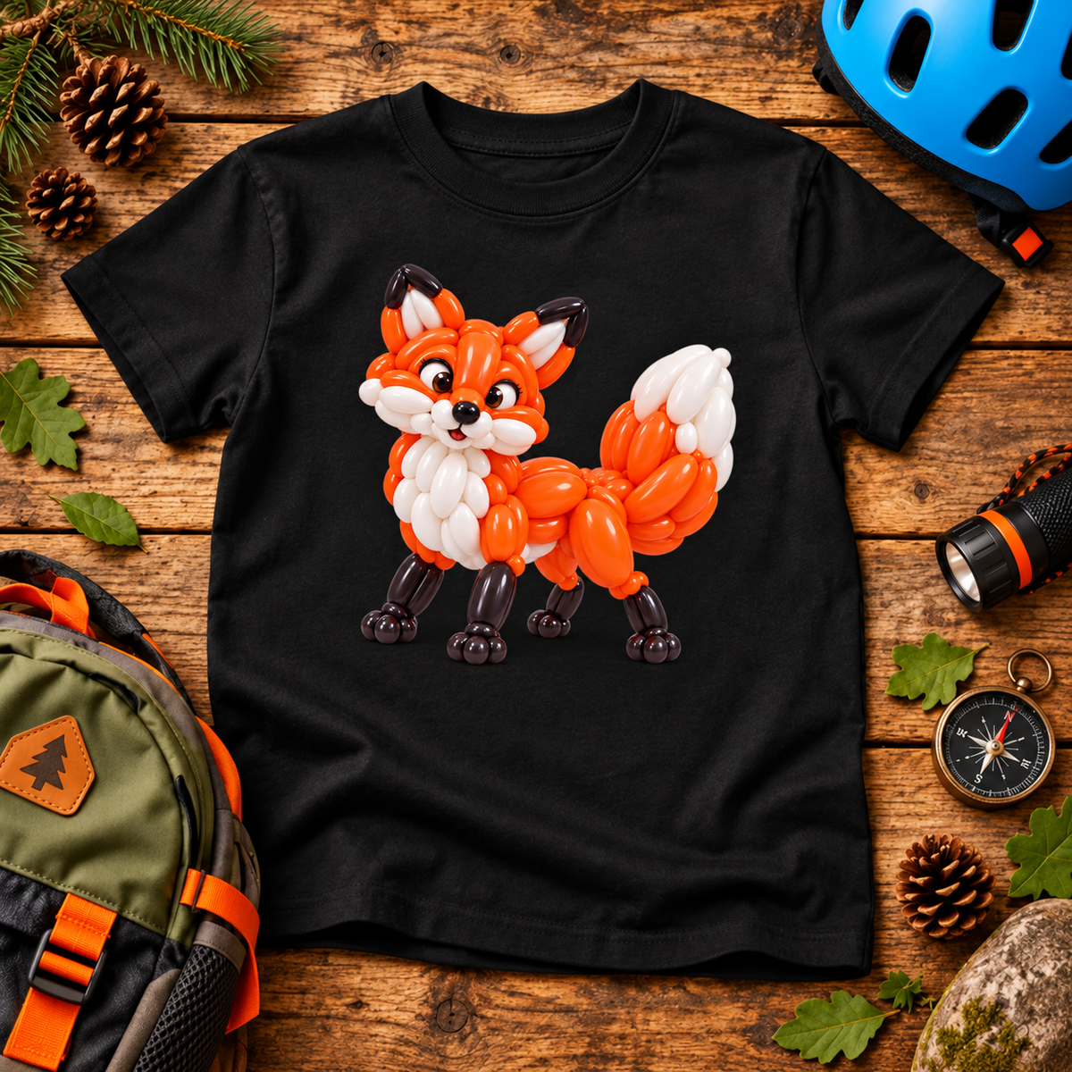 Cross-Eyed Fox Balloon Tee – Youth