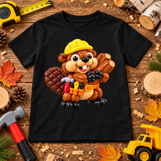 Builder Beaver Balloon Tee – Youth