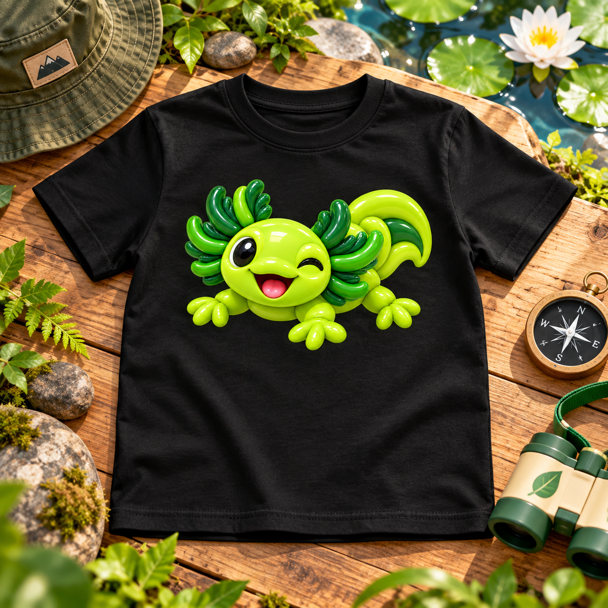 Wink Axolotl Balloon Tee – Youth