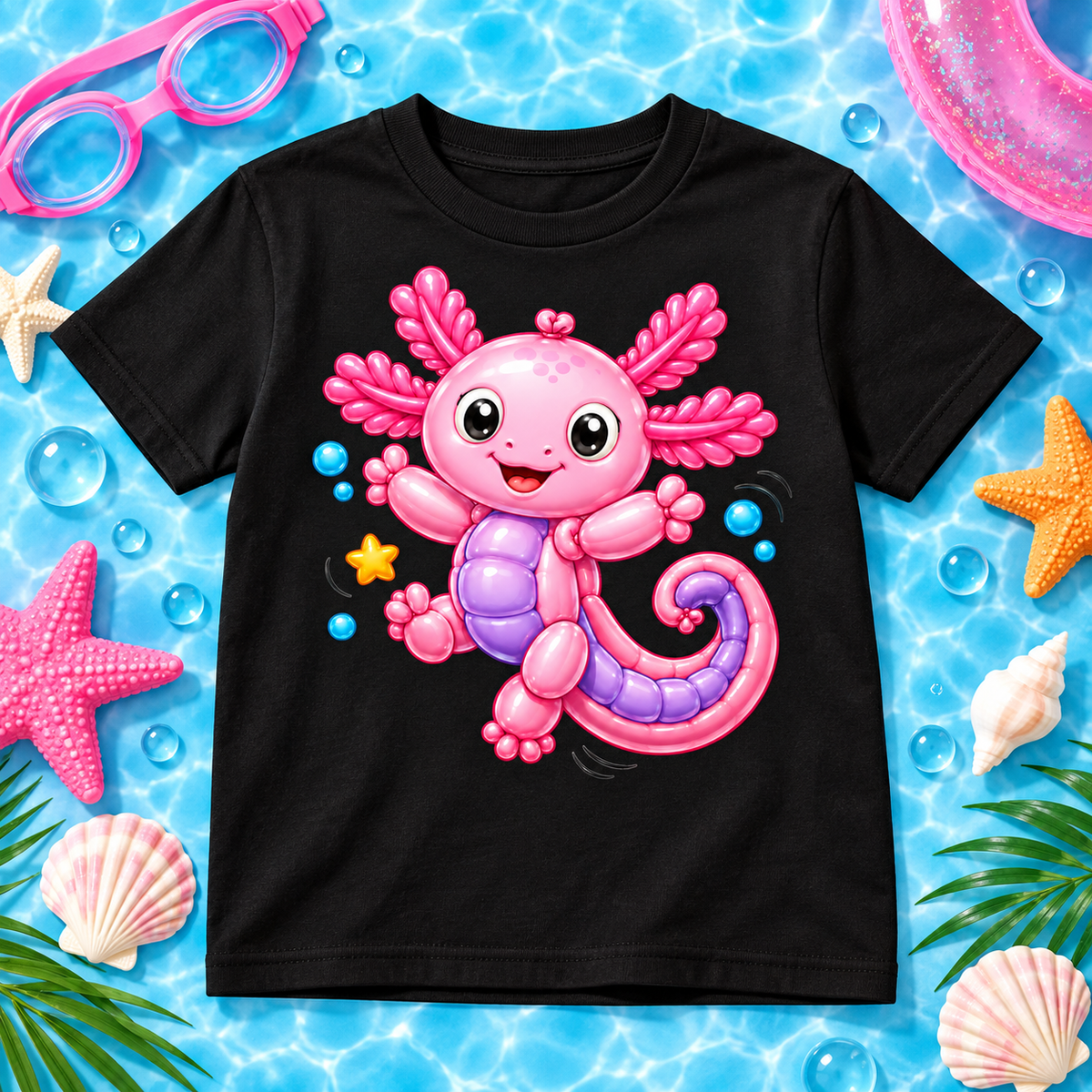 Happy Axolotl Balloon Tee – Youth